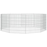 Vidaxl dierenverblijf 10 panelen 54x60 cm gegalvaniseerd ijzer