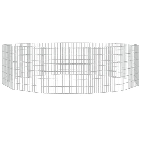 Vidaxl dierenverblijf 12 panelen 54x60 cm gegalvaniseerd ijzer