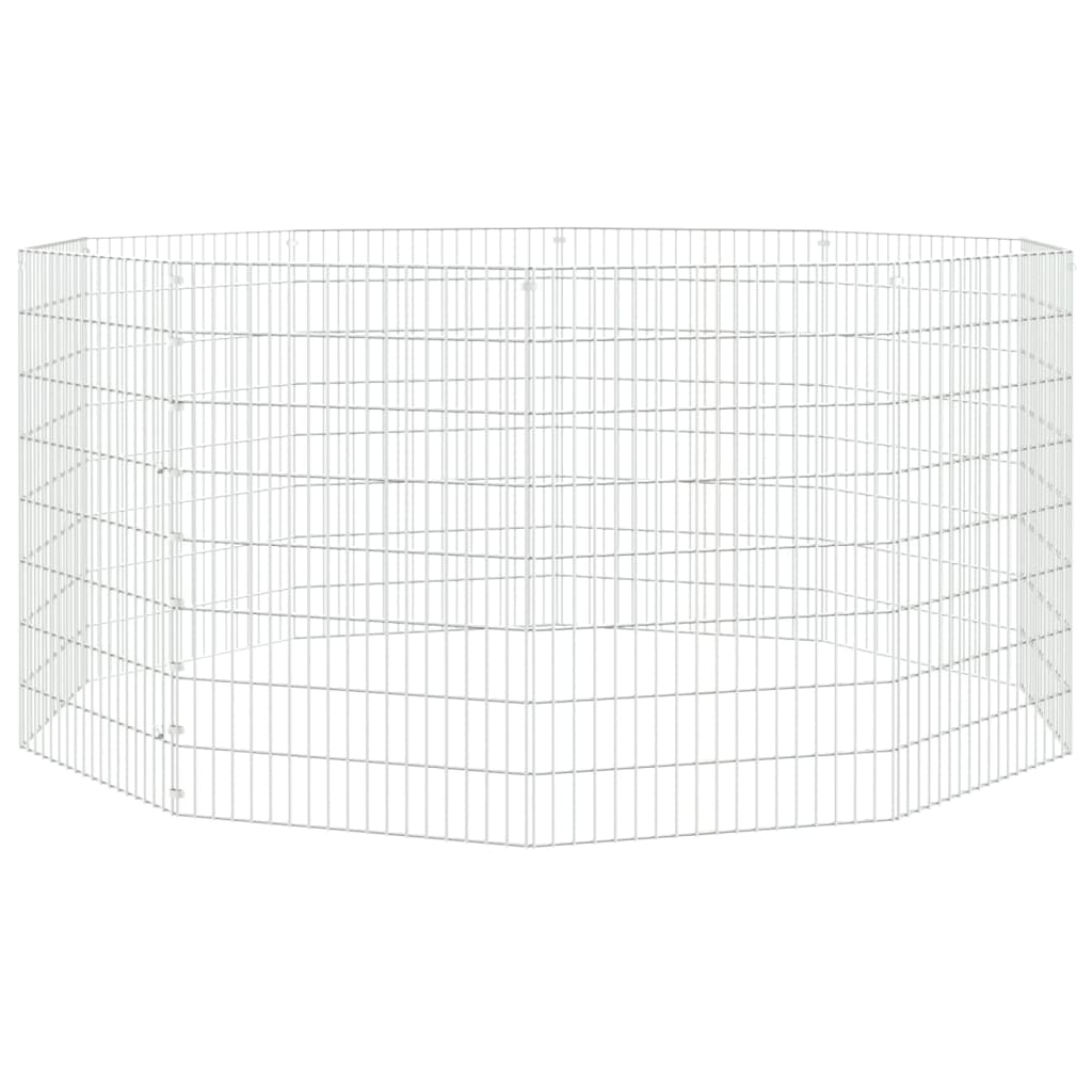 Vidaxl animal enclosure 10 panels 54x80 cm galvanized iron