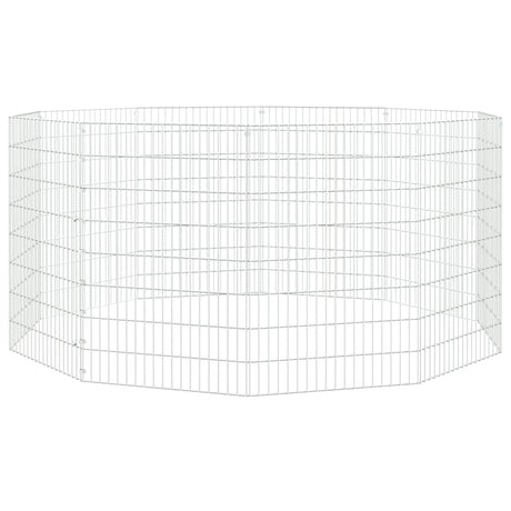 Vidaxl dierenverblijf 10 panelen 54x80 cm gegalvaniseerd ijzer