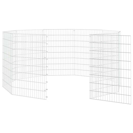 Vidaxl dierenverblijf 10 panelen 54x80 cm gegalvaniseerd ijzer