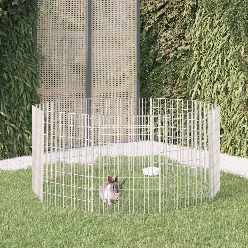 Vidaxl Animal Enclosure 10 pannelli 54x80 cm Galvanizzato