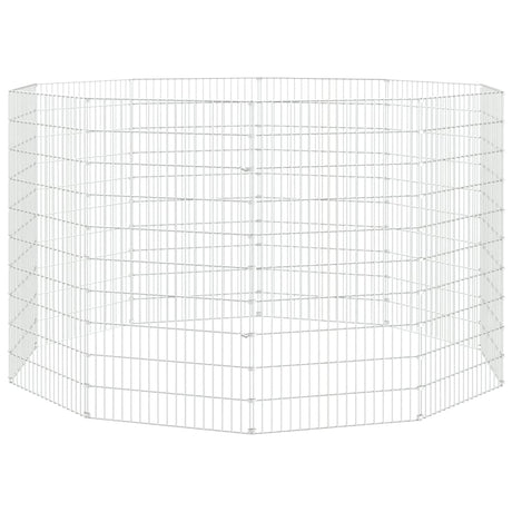Vidaxl dierenverblijf 10 panelen 54x100 cm gegalvaniseerd ijzer