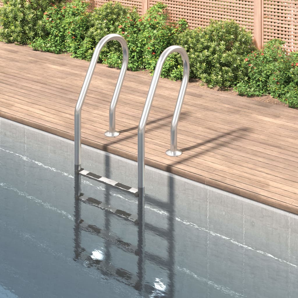 Vidaxl Swimming Pool Ladder 54x38x184.5 cm 304 Rostfritt stål