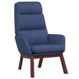 Vidaxl relaxstoel met voetenbank stof blauw