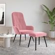Vidaxl relaxstoel met voetenbank fluweel roze