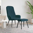 Vidaxl relaxstoel met voetenbank fluweel blauw