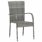 Vidaxl 3-delige tuinset poly rattan grijs