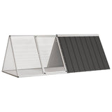 Vidaxl konijnenhok 201,5x80,5x71 cm gegalvaniseerd staal antraciet