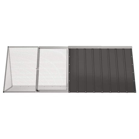 Vidaxl konijnenhok 201,5x80,5x71 cm gegalvaniseerd staal antraciet