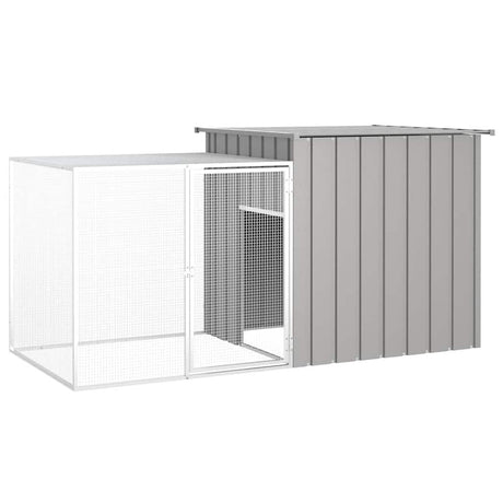 Vidaxl kippenhok 200x91x100 cm gegalvaniseerd staal grijs