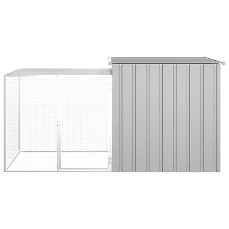 Vidaxl kippenhok 200x91x100 cm gegalvaniseerd staal grijs
