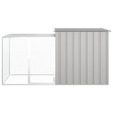 Vidaxl Chicken Coop 200x91x100 cm de acero galvanizado gris