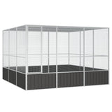 Vidaxl Bird Cage 302.5x324.5x211.5 cm Galvanized Steel Anthracite