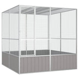 Vidaxl Bird Cage 213.5x217.5x211.5 cm Galvanized steel gray