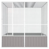 Vidaxl Bird Cage 213.5x217.5x211.5 cm Galvanized steel gray