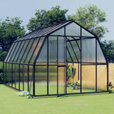 Vidaxl Greenhouse med grunnleggende ramme 12,63 m² aluminium Antracitt -farget