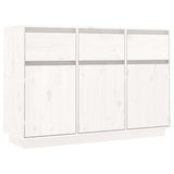 Vidaxl dressoir 110x34x75 cm massief grenenhout wit