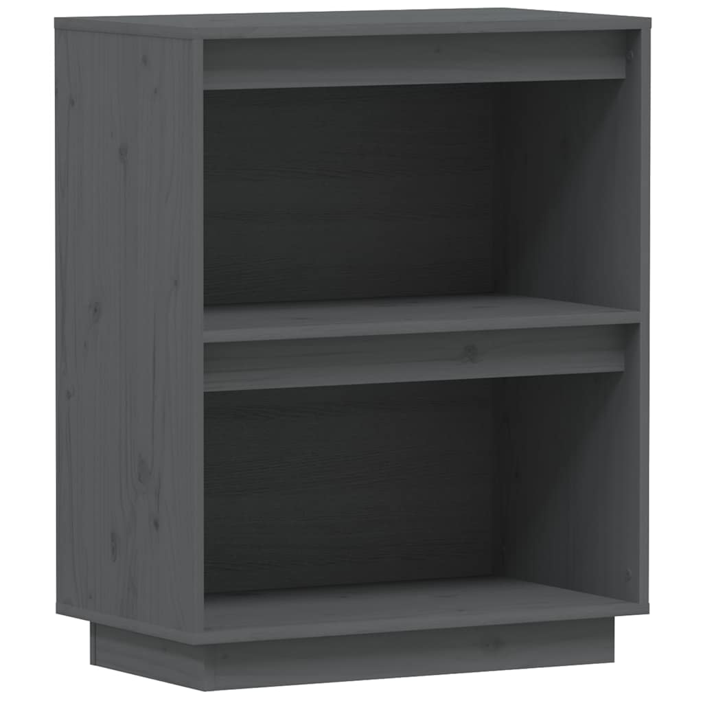 Vidaxl wandkast 60x34x75 cm massief grenenhout grijs