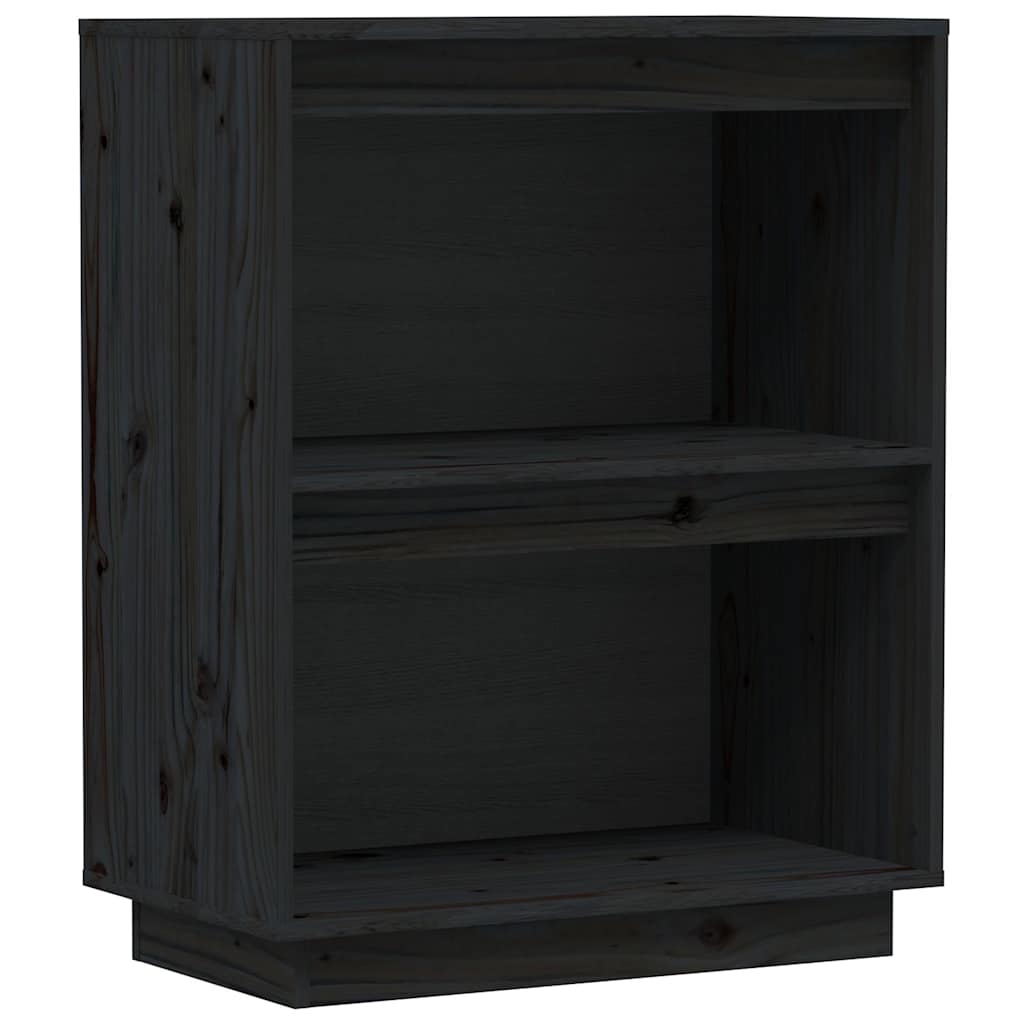 Vidaxl wandkast 60x34x75 cm massief grenenhout zwart