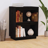 Vidaxl wandkast 60x34x75 cm massief grenenhout zwart
