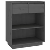 Vidaxl wandkast 60x34x75 cm massief grenenhout grijs