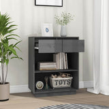 Vidaxl wandkast 60x34x75 cm massief grenenhout grijs