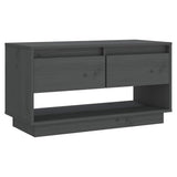 Vidaxl tv-meubel 74x34x40 cm massief grenenhout grijs