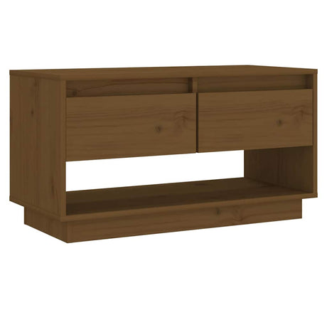 Vidaxl tv-meubel 74x34x40 cm massief grenenhout honingbruin