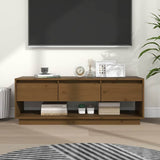 Vidaxl tv-meubel 110,5x34x40 cm massief grenenhout honingbruin