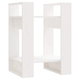 Vidaxl boekenkast kamerscherm 41x35x57 cm massief grenenhout wit