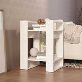 Vidaxl boekenkast kamerscherm 41x35x57 cm massief grenenhout wit