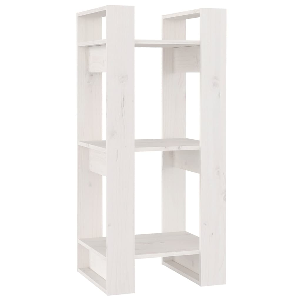 Vidaxl boekenkast kamerscherm 41x35x91 cm massief grenenhout wit