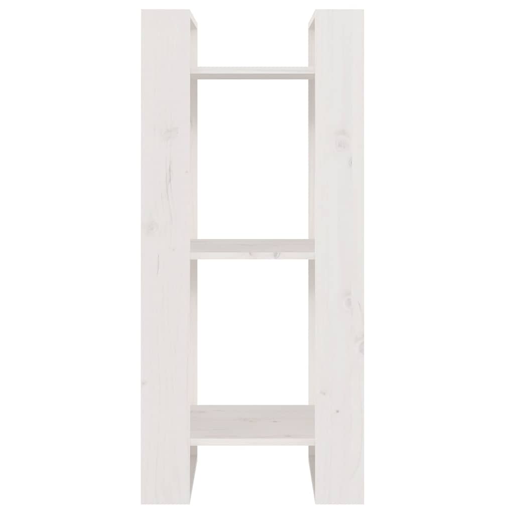 Vidaxl boekenkast kamerscherm 41x35x91 cm massief grenenhout wit