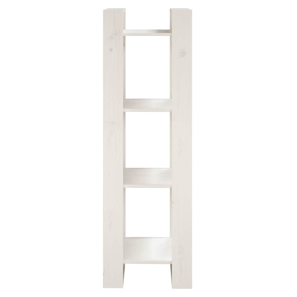Vidaxl boekenkast kamerscherm 41x35x125 cm massief grenenhout wit