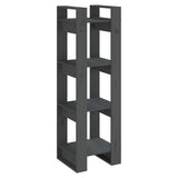 Vidaxl boekenkast kamerscherm 41x35x125 cm massief grenenhout grijs