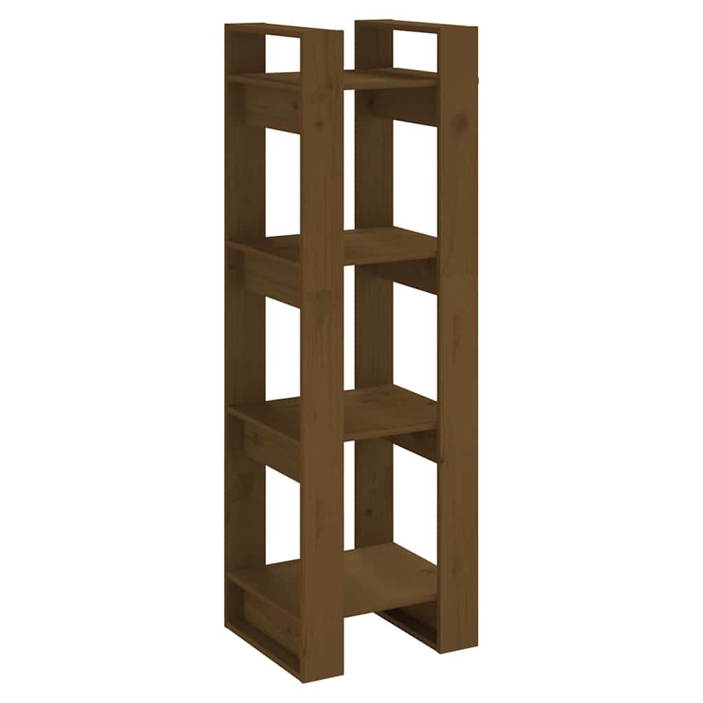 Vidaxl boekenkast kamerscherm 41x35x125 cm massief hout honingbruin