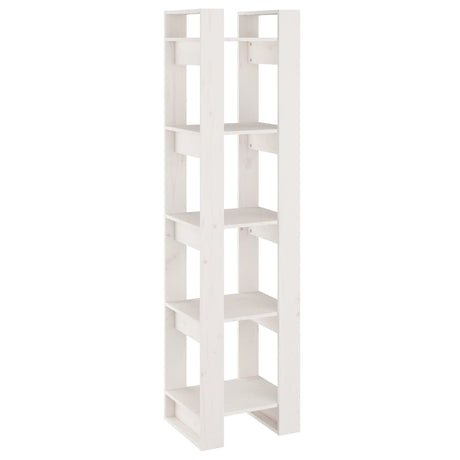 Vidaxl boekenkast kamerscherm 41x35x160 cm massief grenenhout wit