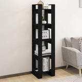 Vidaxl boekenkast kamerscherm 41x35x160 cm massief grenenhout zwart