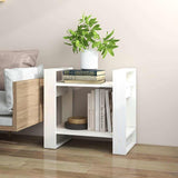 Vidaxl boekenkast kamerscherm 60x35x57 cm massief grenenhout wit