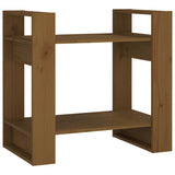Vidaxl boekenkast kamerscherm 60x35x57 cm massief hout honingbruin