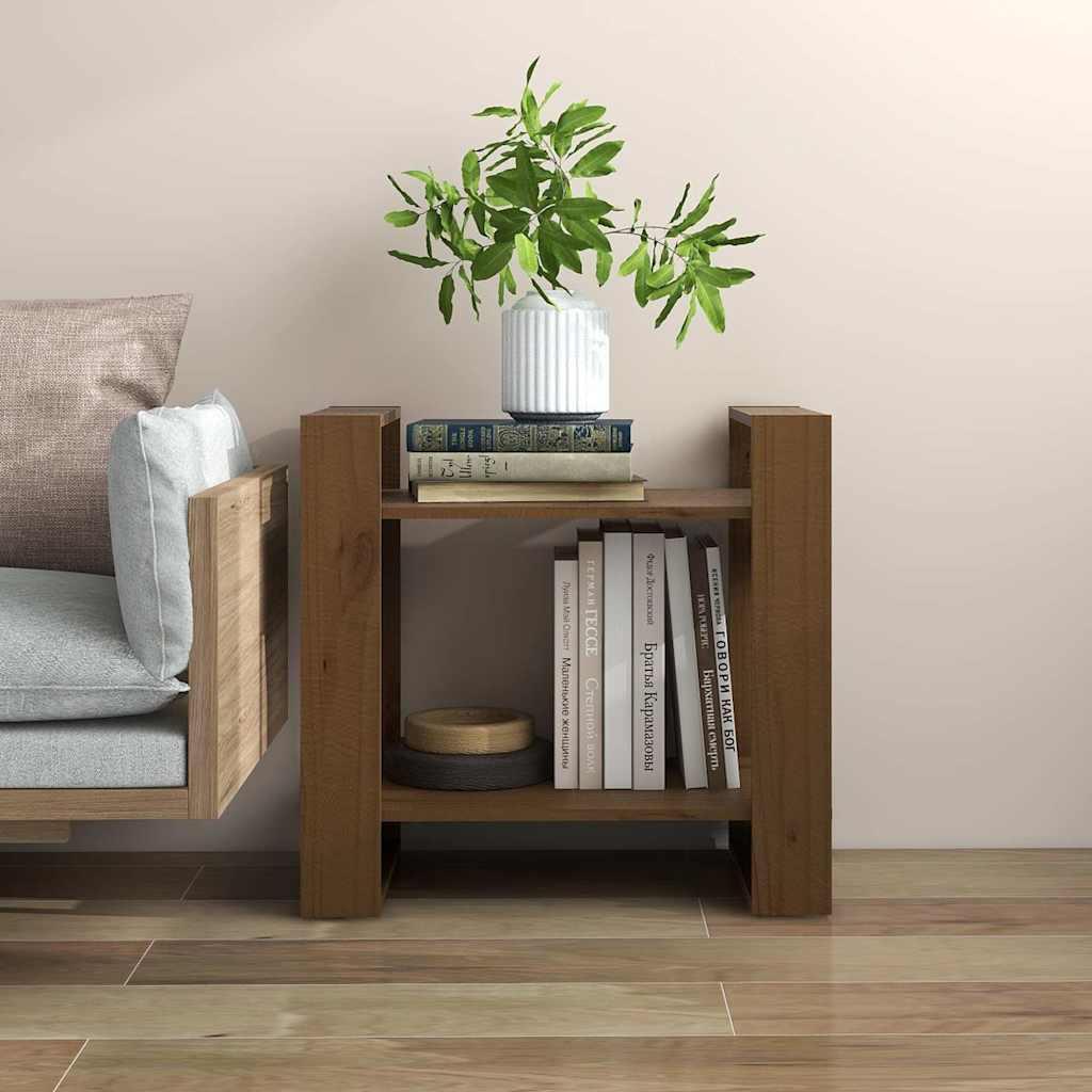 Vidaxl boekenkast kamerscherm 60x35x57 cm massief hout honingbruin