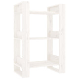 Vidaxl boekenkast kamerscherm 60x35x91 cm massief grenenhout wit