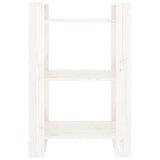 Vidaxl boekenkast kamerscherm 60x35x91 cm massief grenenhout wit