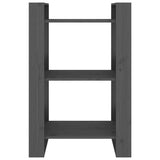 Vidaxl boekenkast kamerscherm 60x35x91 cm massief grenenhout grijs
