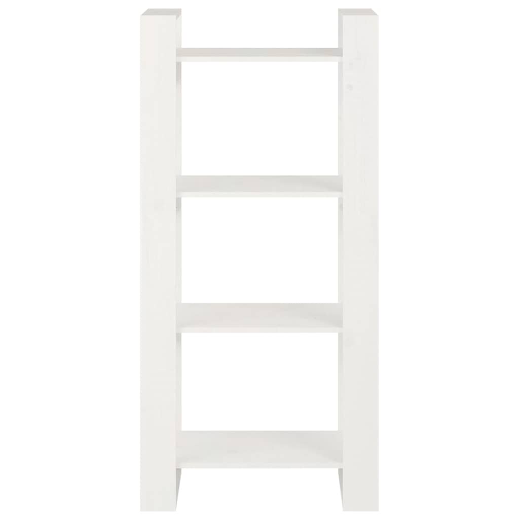 Vidaxl boekenkast kamerscherm 60x35x125 cm massief hout wit