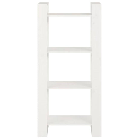 Vidaxl boekenkast kamerscherm 60x35x125 cm massief hout wit
