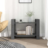 Vidaxl boekenkast kamerscherm 80x35x56,5 cm massief grenenhout grijs
