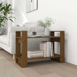 Vidaxl boekenkast kamerscherm 80x35x56,5 cm massief hout honingbruin