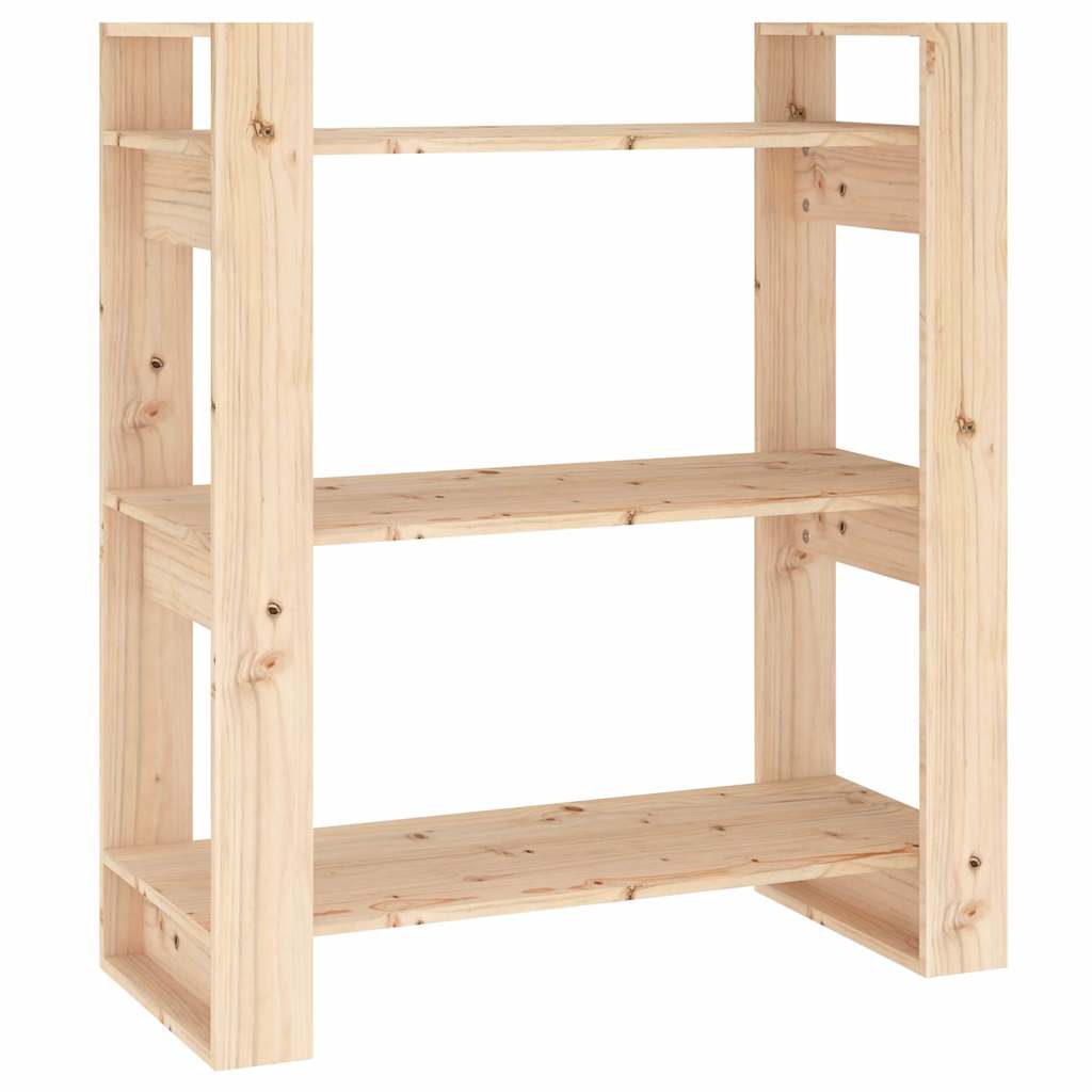 Vidaxl boekenkast kamerverdeler 80x35x91 cm massief grenenhout